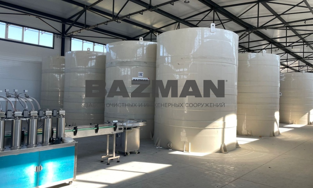 Комплект реакторов, отстойников и емкостей накопительных для производства косметики ООО "Мульсан" ПГТ Энем